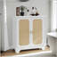 Buffet en rotin avec tablettes réglables