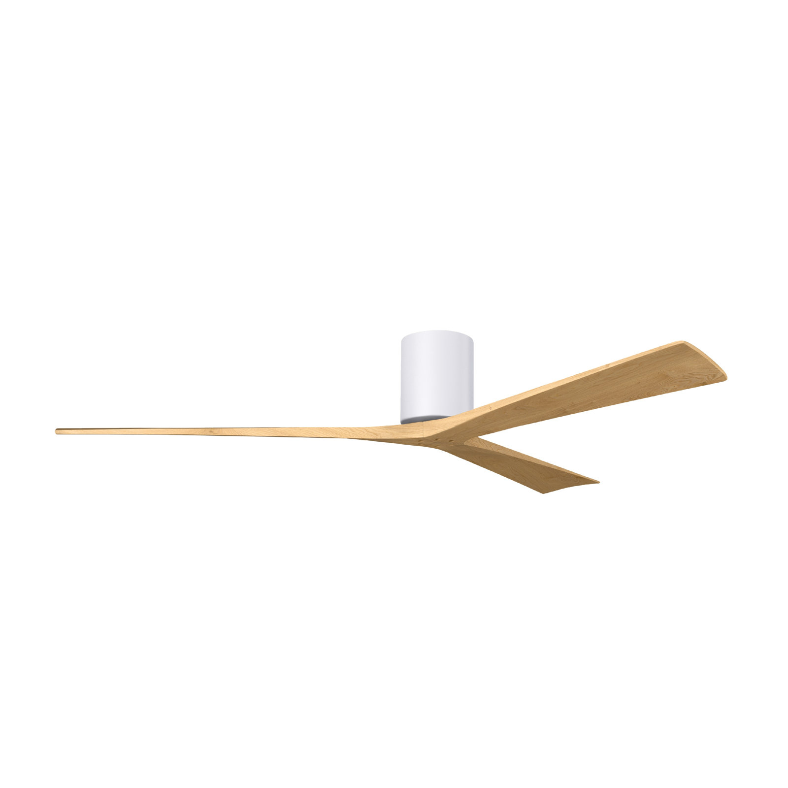 Olivier 3 Blade Ceiling Fan, Gloss White, Light Maple Tone, 72"
