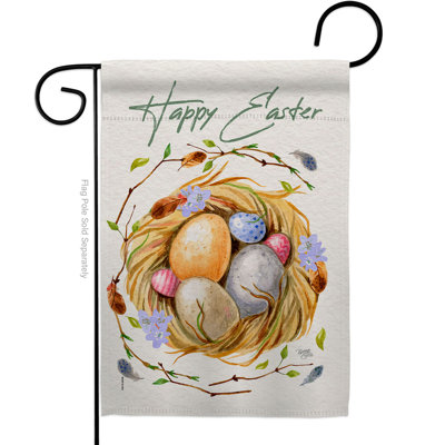 Double Sided 18.5'' H x 13'' W Polyester Easter Garden Flag