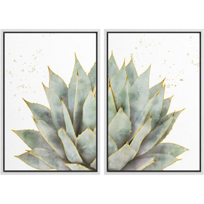 Pastel, aquarelle, vert, désert, plante grasse, nature sauvage, illustrations, chic, gros plan, coloré