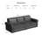 3-In-1 Faux Leather Convertible Sleeper Sofa-1448805085