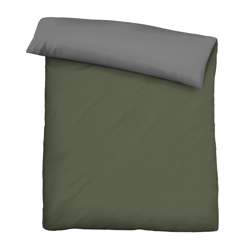 Duvet Cover Set, 155 x 220 cm - 1 Pillowcase (80 x 80 cm), Green