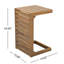 Table d'appoint en bois, finition brune, ajoute de l'espace supplémentaire au patio, moderne et fonctionnel