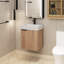 Ensemble de meuble-lavabo simple 19 po avec plateau en céramique Dobrita