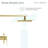 Concorde Single-Handle 1 Spray 8" Wall Mounted Fixed Shower Head in Brushed Gold (Valve Included)