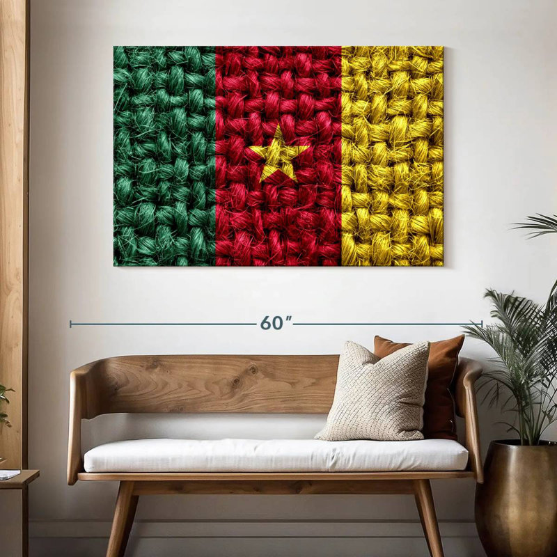 Borges Straw Weave Cameroon Flag