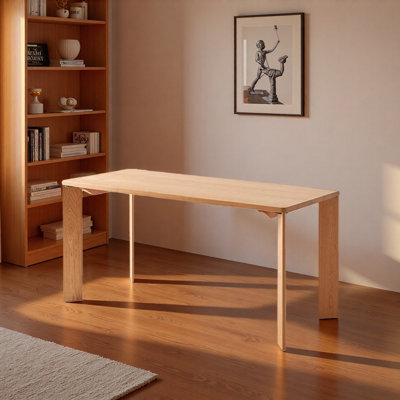 Bureau simple et durable en bois de cerisier à grande planche