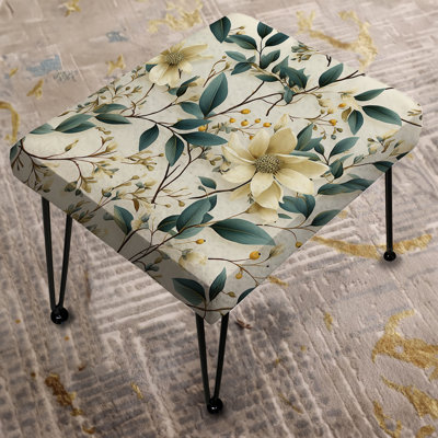 Whispering Vines - Plants Rectangle Ottoman