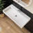 Chloe 39'' Wall Mounted Bathroom Sink Solid Surface Sink With Faucet Hole