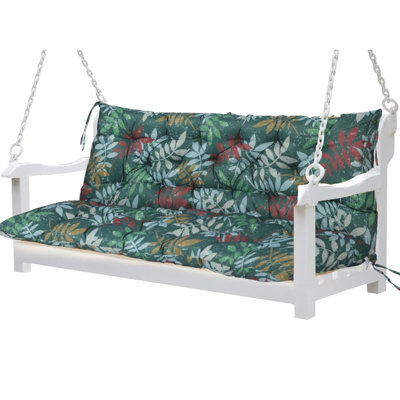 Coussins de balançoire d'extérieur imperméables, coussins de balançoire 4 "à 2 ou 3 places, coussins de siège de balançoire de remplacement avec dossier, pour les meubles d'extérieur
