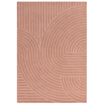 Berthamae Geometric Wool Hand Woven Area Rug
