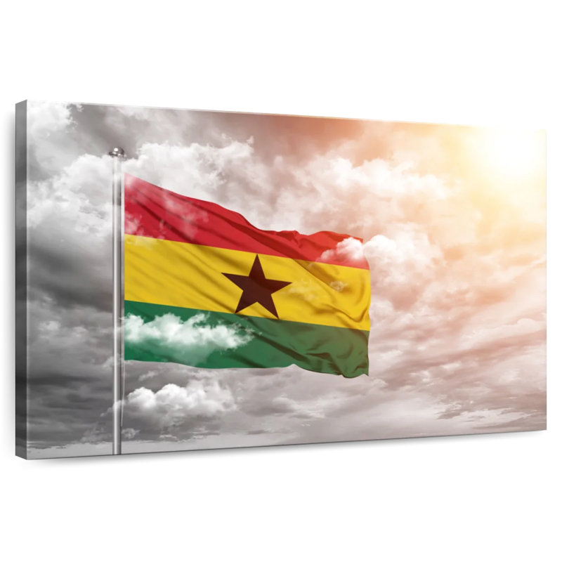Cloudy Sunset Ghana Flag