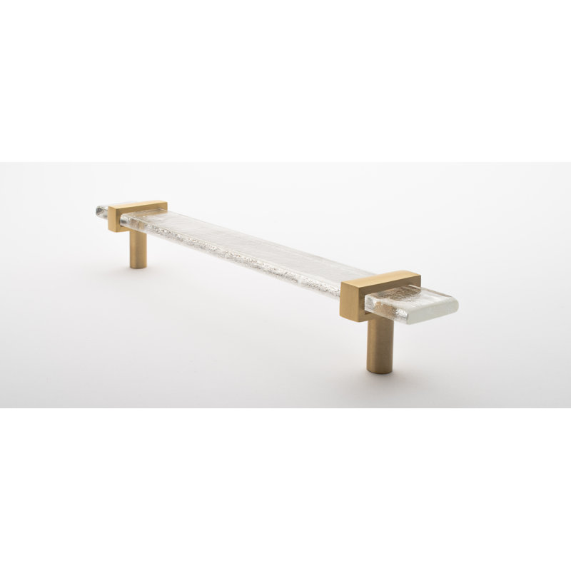 Adjustable 9" Length Bar Pull, Satin Brass/Black, 9"