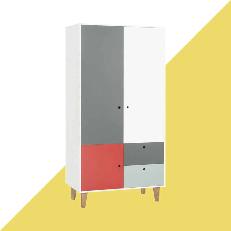 Aleana 2 Door Wardrobe, Red