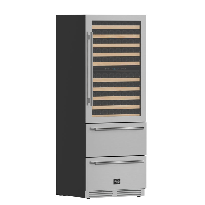 Celano 30" Dual Zone Wine Cellar, 150 Wine Bottles, 21.3 cu.ft. with 2 Beverage Cooling Drawers