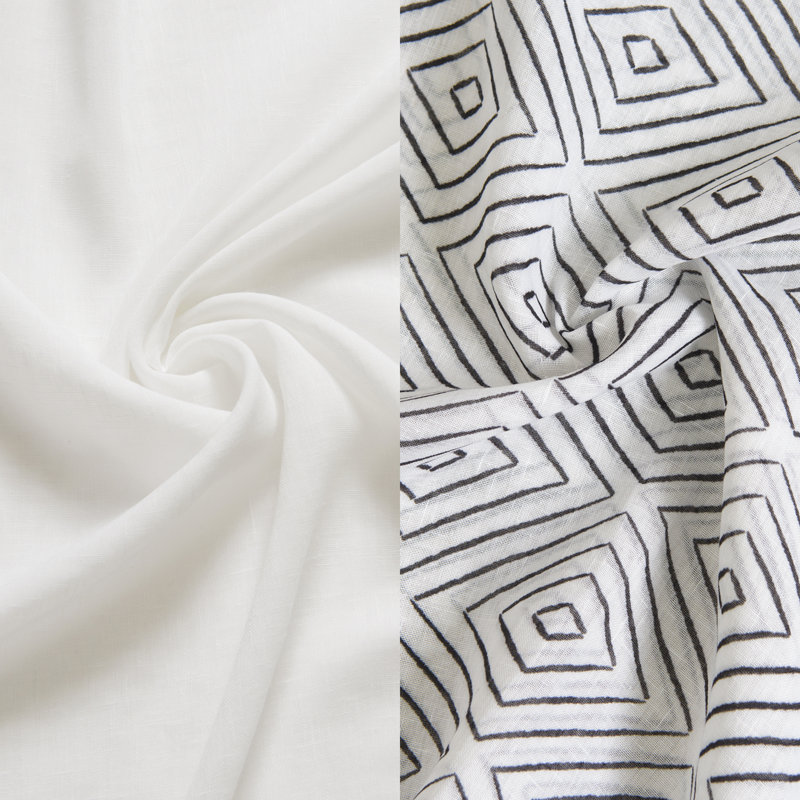 Panneaux de rideaux semi-transparents avec passe-tringle, Noir