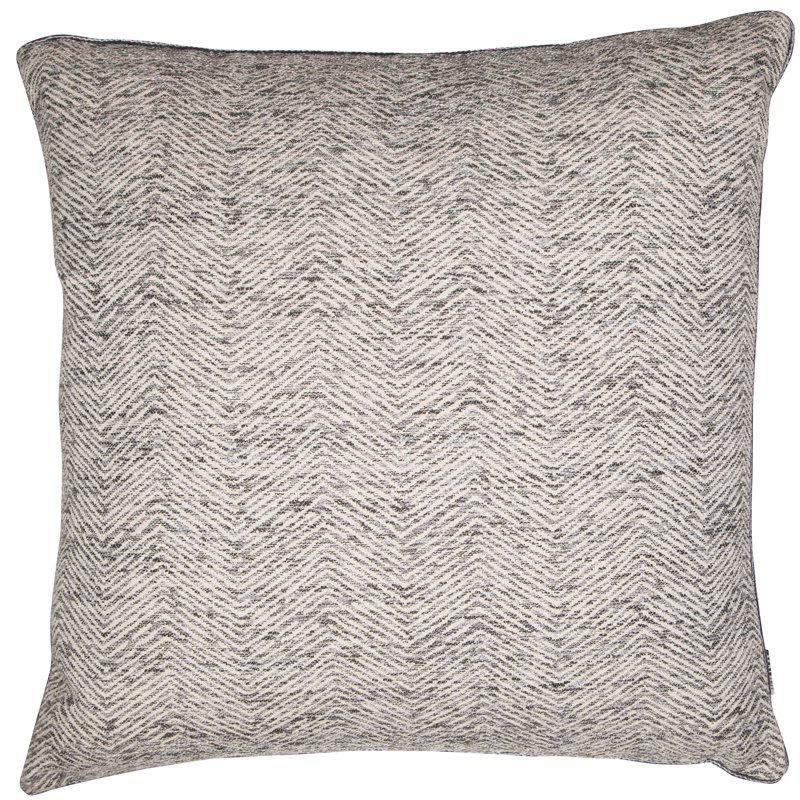Deeter Chevron Square Cushion, Grey, 43 x 43cm