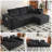 94"cloud Modular Sectional Couch Modern Minimalist Upholstered Couches, Comfort L Shaped Sofa For Living Room, Deep Seat Corner Couch, No Assembly Required-878566429-878566425