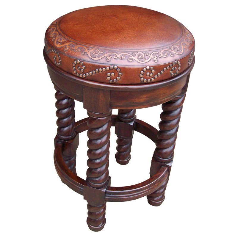 Leather 26" Bar Stool, Counter Stool (26" Seat Height)