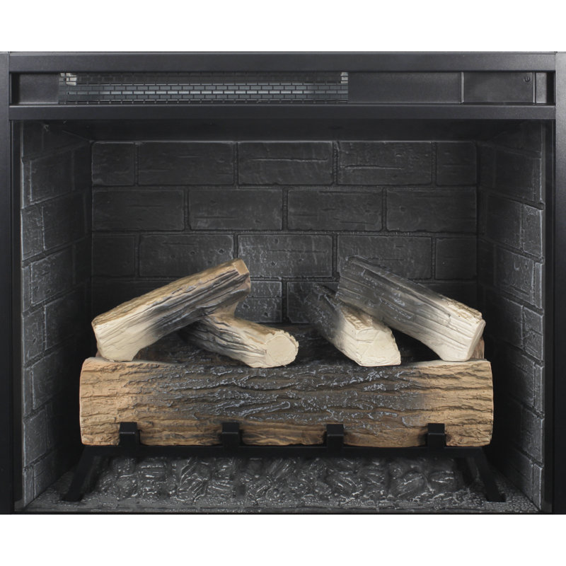 Foyer électrique encastrable avec 1 500 W de chaleur et 400 Pi. Bûche chauffante 23 pouces 5 niveaux de réglage de la couleur de la flamme