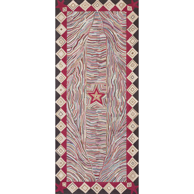 American Hooked Area Rug 6' x 9'