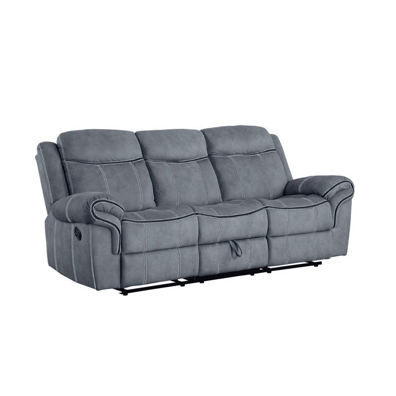 Canapé inclinable en velours Zubaida, Gris