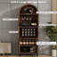 Arched Bar Cabinet with wine rack and Wine Glass Holder-130166713