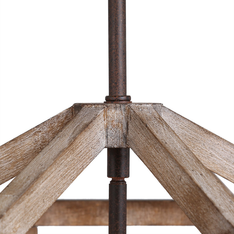 Plafonnier semi-encastré Allmeria à 3 lumières, 35,5 cm (14 po), style ferme moderne, à intensité variable