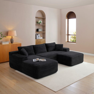 105'' Modular Sectional Sofa, Cloud Sectional Couch with Deep Seat, Modern Modular L-Shape Sofa Couch with Chaise,Upholstered Couches for Living Room