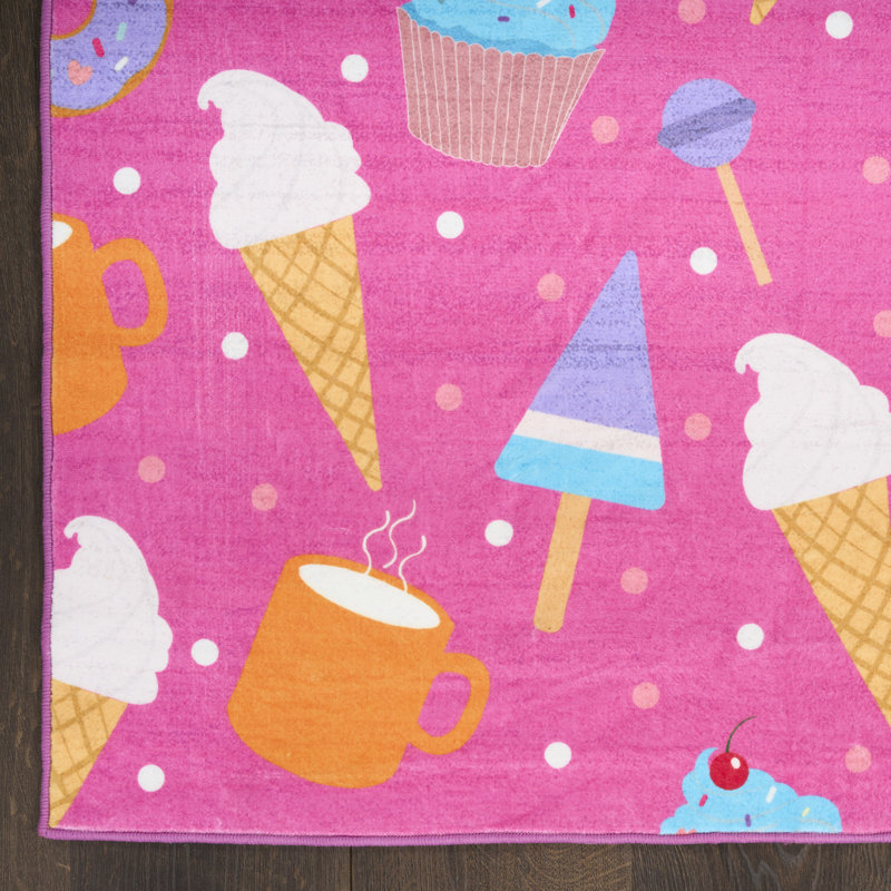 Tapis lavable à la machine pour enfants Imagination, Rectangle 6 pi 6 po x 9 pi 2 po