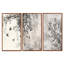 «Black Tree Blooms in a Chinese Ink Landscape - Asian Art», impression sur toile à 3 panneaux-129076870-129076874