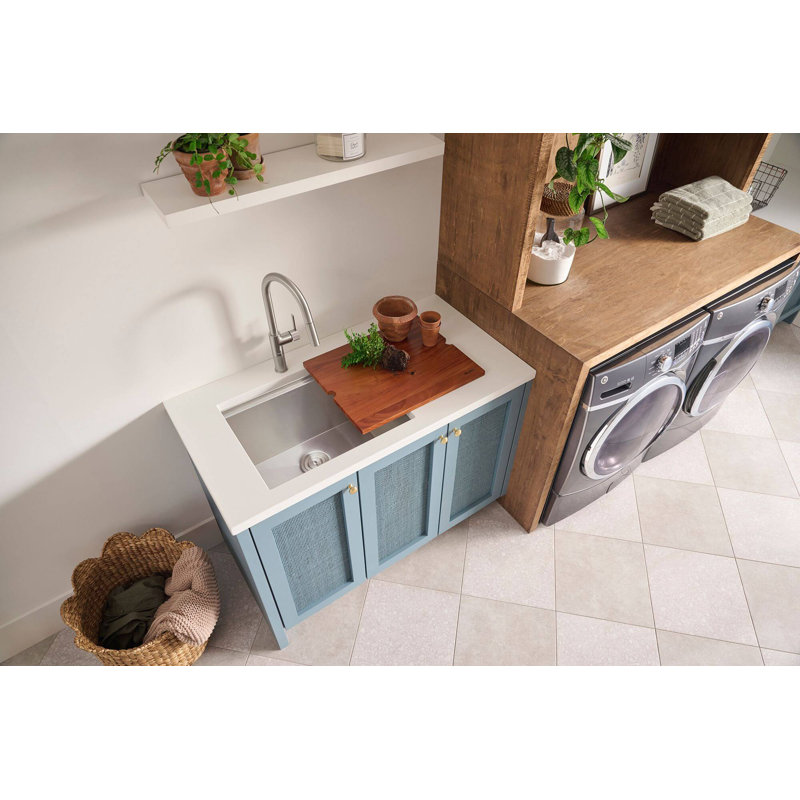 Roma 23" L x 19" W Undermount Kitchen Sink with Basket Strainer