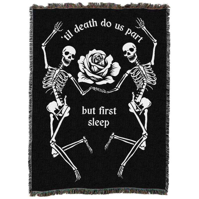 Jeté en coton Pure Country Weavers Til Mort Do Us Part tissé en coton - fabriqué aux États-Unis, L 72 po x l 54 po