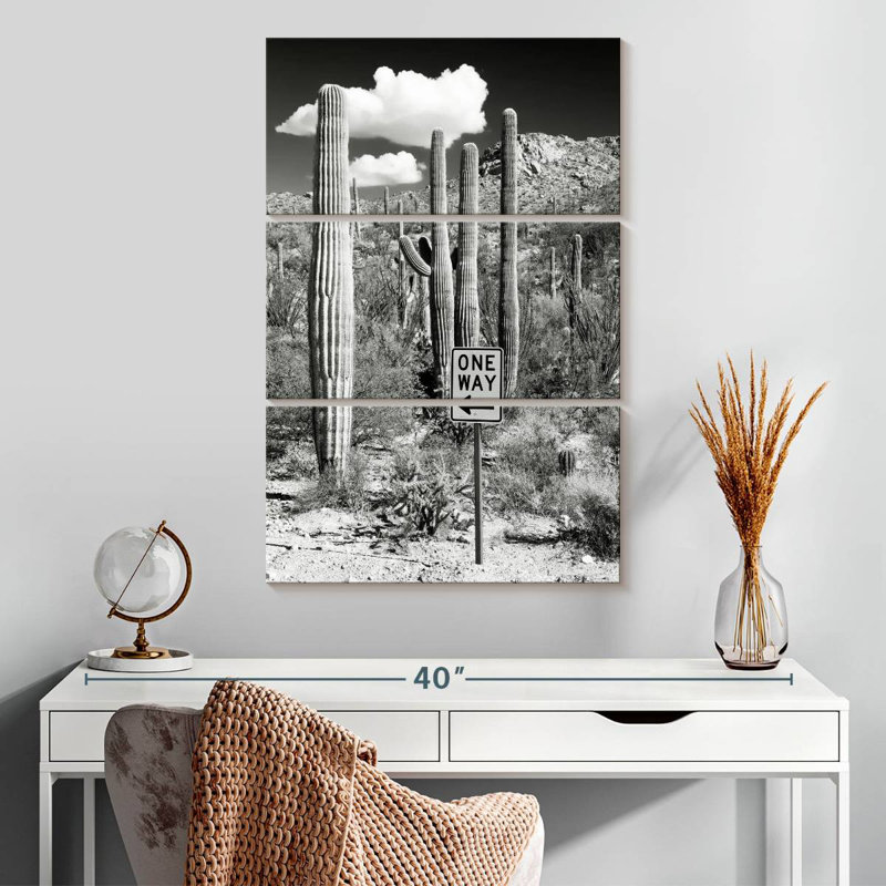 Harnek Black Arizona - Cactus One Way, 32" H x 20" W