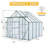 8X8 FT Double Door Polycarbonate Greenhouse Raised Base And Anchor Aluminum Heavy Duty Walk-In Greenhouses For Outdoor Backyard In All Season-123375624-123375625
