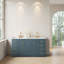 ​​60" Double Vanity with Ceramic Sinks​,Solid Wood Frame Bathroom Storage Cabinet Unit-976587375