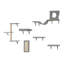Étagères et perchoirs muraux pour chats avec plateformes de saut, hamac, canapé, arbre à chat et support pour chat. Mobilier mural pour chats pouvant supporter jusqu'à 18 kg, idéal pour dormir, jouer et grimper. Ensemble de 6.