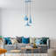 Lustre réglable élégant, structure en métal, 17,7 po de diamètre | 3 capuchons réglables (7,5 po, 11,8 po, 9,1 po) | Hauteur totale: 17,7 po à 53,1 po | 3 x douilles E27 de 40 W maximum | Finition élégante, parfaite pour la salle à manger et les-1239592163-1239592188