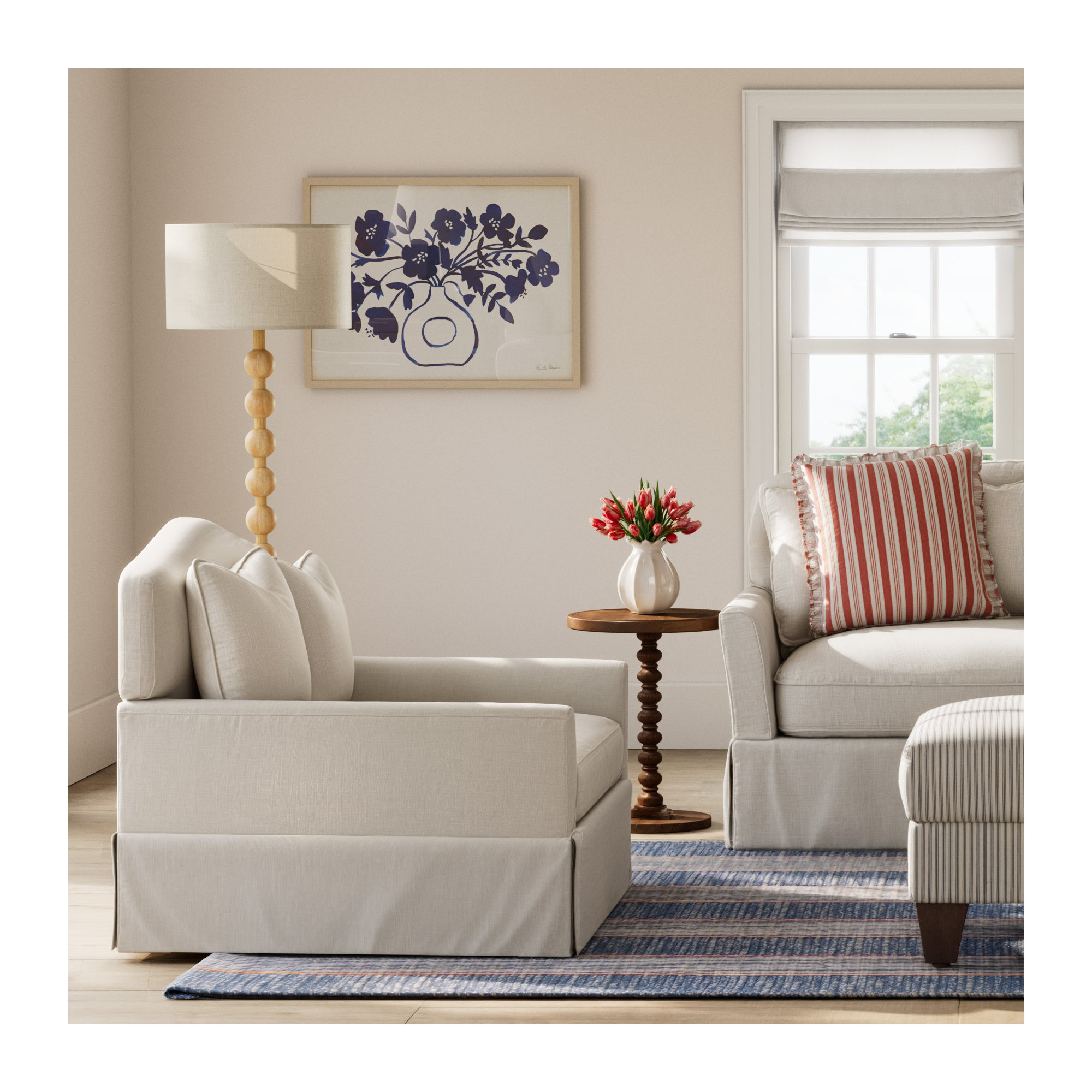Modern Blue by Farida Zaman, 31" H x 41" W x 1" D, Brown