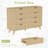 47.2" Long 8 Drawer Dresser For Bedroom, Modern Chest With Fluted Detailing, Stylish Storage Organizer With Gold Handles For Living Room, Hallway, Or Closet-53725740