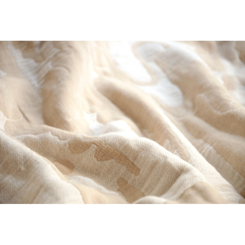 Clouds Hand Woven Throw Blanket, Cream