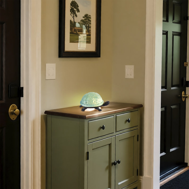 Lampe de bureau Chumlee Tiffany Turtle, Turquoise