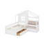 Lit simple avec canapé et tablette-530436163