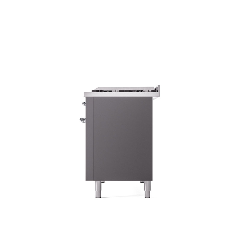 ILVE Nostalgie II, cuisinière à double combustible de 48 po, 8 brûleurs, plaque chauffante, Gaz naturel