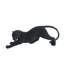 Sculpture en résine noire Nifao Stretching Panther avec texture perlée - Décoration animalière de luxe - 15 po x 4 po x H 6 po-1185625626