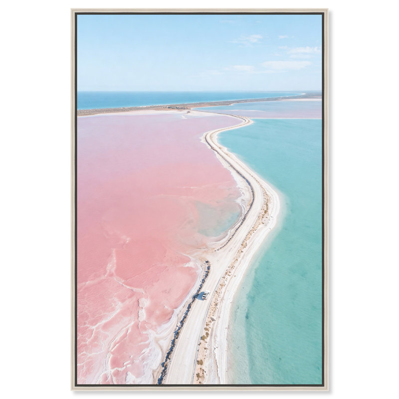 Seascape Paradise Print by Oliver Gal, 31"H x 46"W, Silver Floater Frame