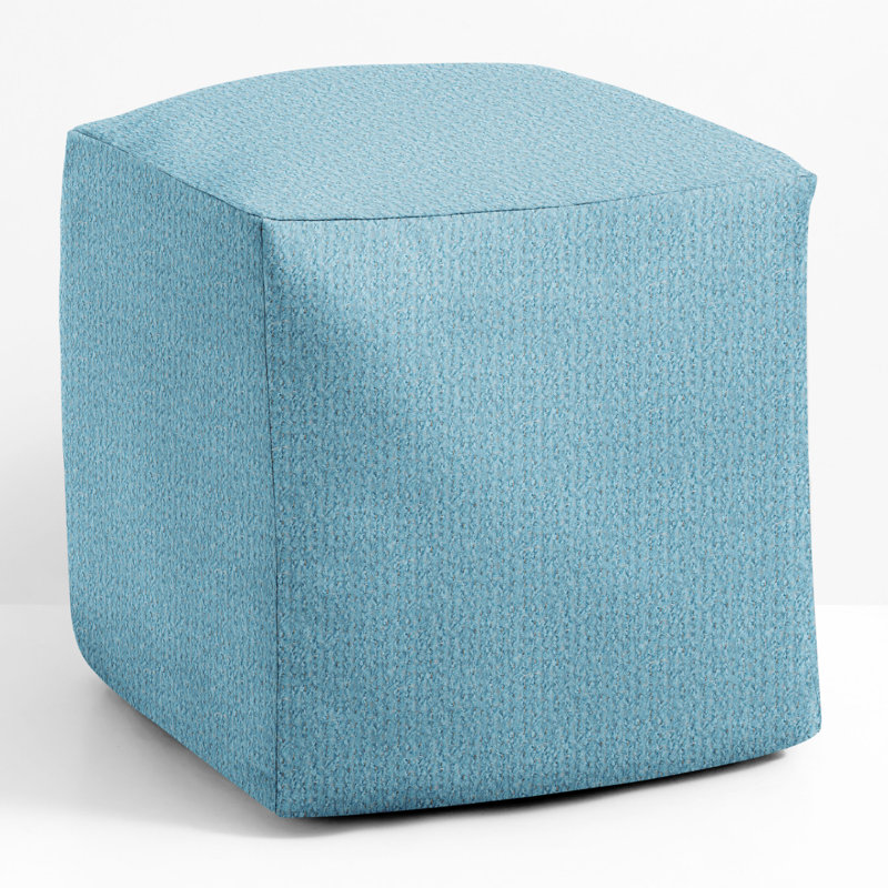 Repose-pieds d'extérieur rembourré avec coussin Sunbrella®, Bleu clair