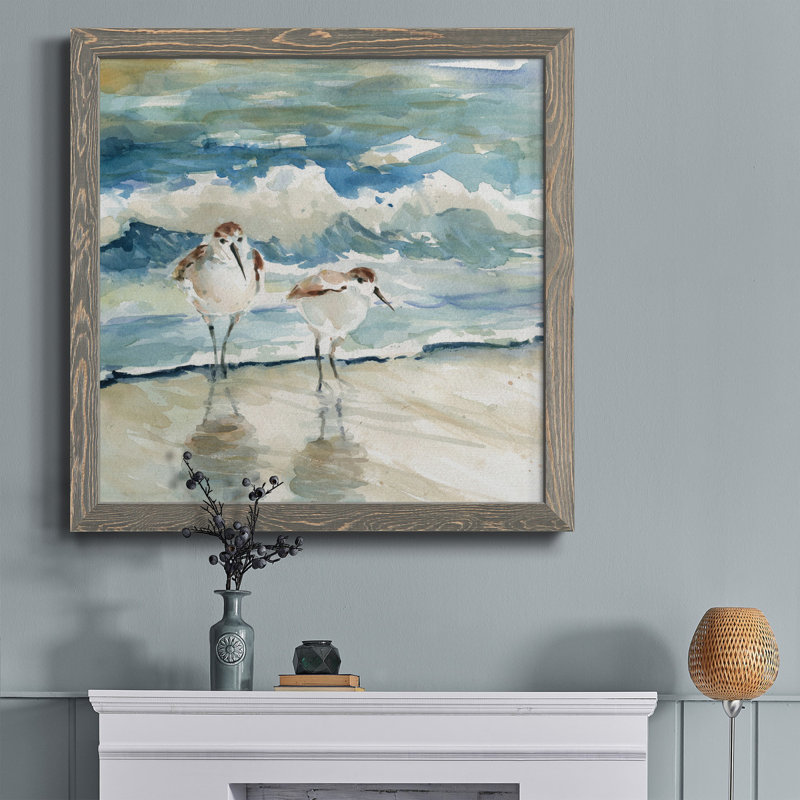 Lagune - cadre photo, impression sur toile, Cadre gris, H 27,5 po x l 27,5 po x P 1,5 po