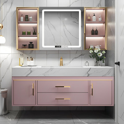 Armoire de salle de bain moderne, simple et luxueuse.