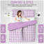 Luxury Gingham Microfibre Duvet Cover Set with Pillowcases Soft Breathable Easy Care Bedding All Sizes-121881315-121881319